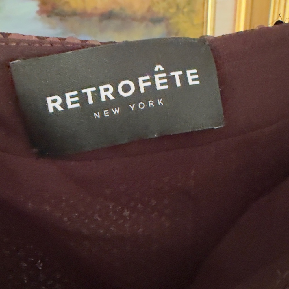 Retrofete Brown Sequin Savannah High Slit Maxi Skirt Size Medium. - Picture 3 of 7